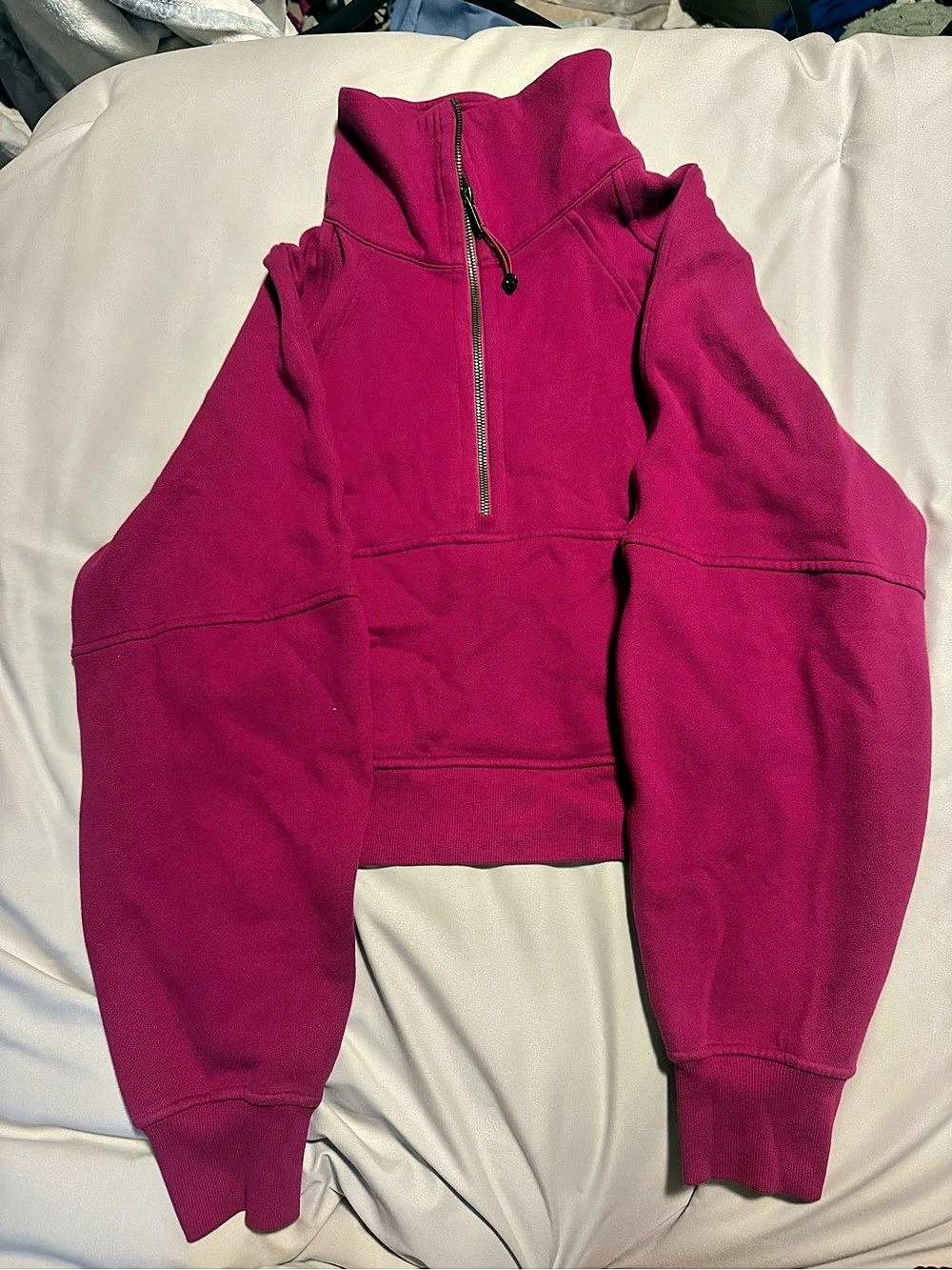lululemon Scuba Oversized Funnel-Neck Half-Zip Hoodie Pink XS